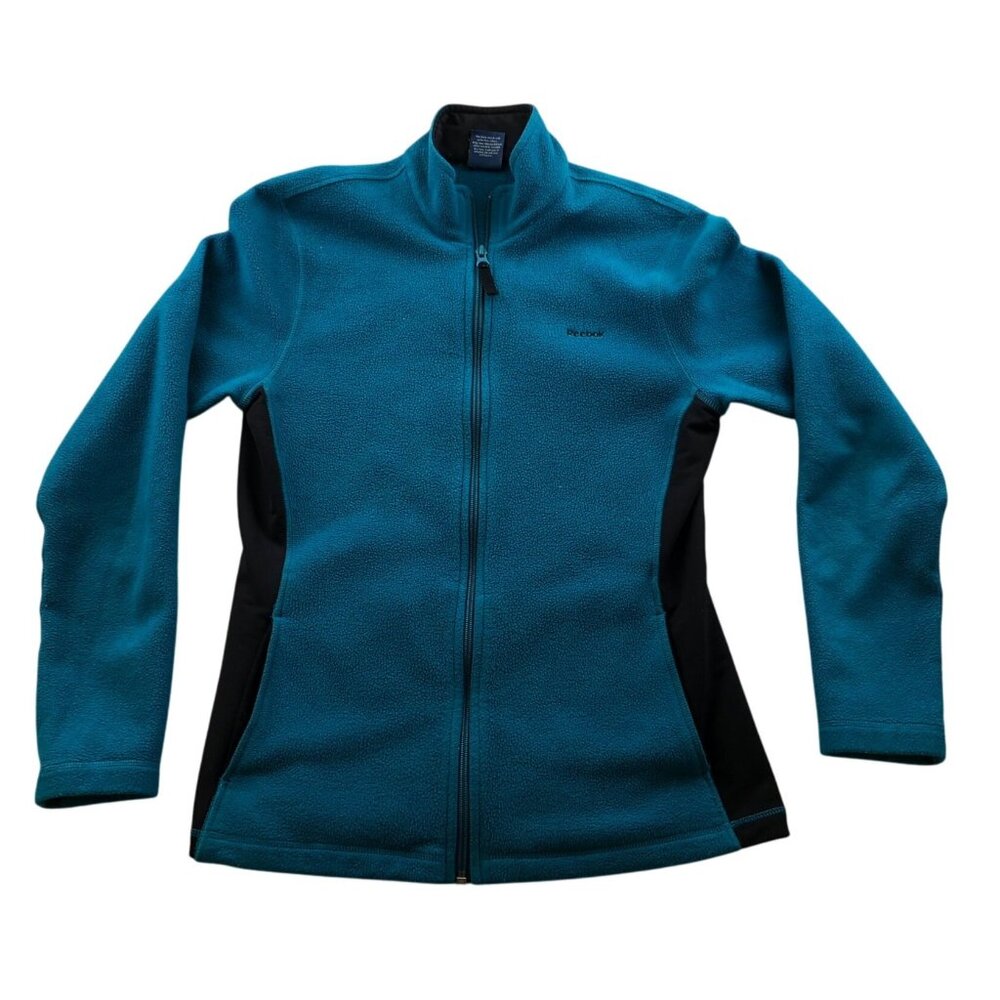 Reebok Womens Jacket Medium Fleece Full-Zip Winter Stand Up Collar Outdoors